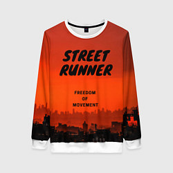 Свитшот женский Street runner, цвет: 3D-белый