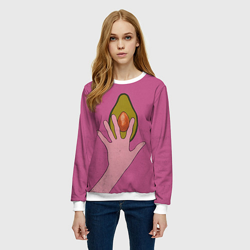 Женский свитшот Avocado / 3D-Белый – фото 3