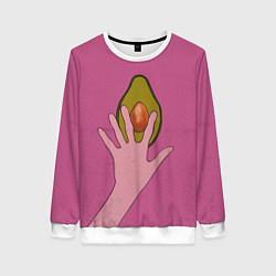 Свитшот женский Avocado, цвет: 3D-белый