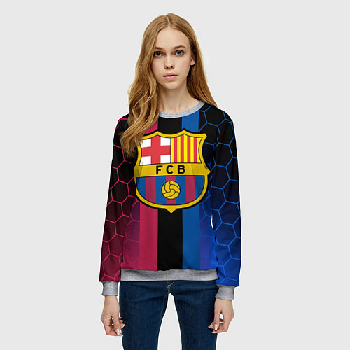 Женский свитшот BARSELONA / 3D-Меланж – фото 3