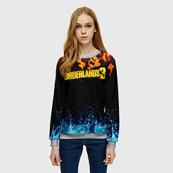 Свитшот женский Borderlands 3, цвет: 3D-меланж — фото 2