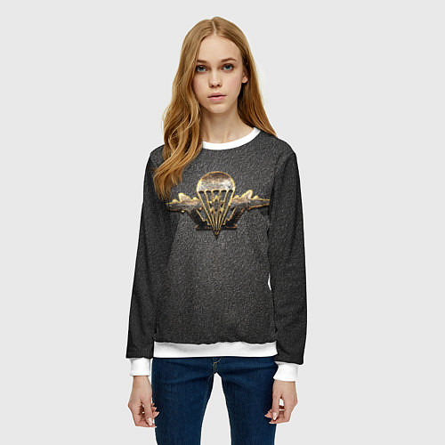 Женский свитшот ВДВ / 3D-Белый – фото 3