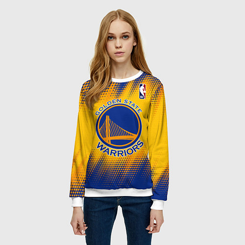 Женский свитшот Golden State Warriors / 3D-Белый – фото 3