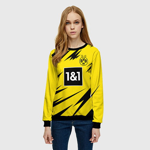 Женский свитшот HAALAND Borussia Dortmund / 3D-Черный – фото 3