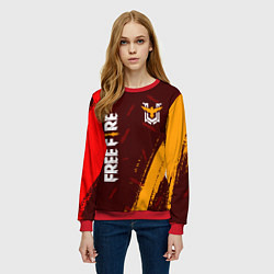Свитшот женский FREE FIRE ФРИ ФАЕР, цвет: 3D-красный — фото 2