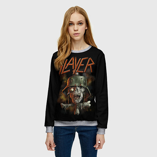 Женский свитшот Slayer / 3D-Меланж – фото 3