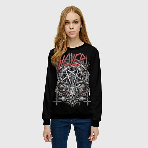 Женский свитшот Slayer / 3D-Черный – фото 3