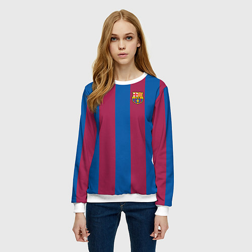 Женский свитшот FC Barcelona 2021 / 3D-Белый – фото 3