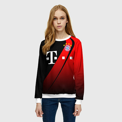 Женский свитшот FC Bayern Munchen Форма / 3D-Белый – фото 3