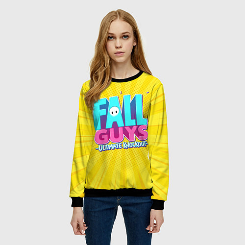 Женский свитшот Fall Guys / 3D-Черный – фото 3