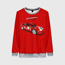 Свитшот женский Mitsubishi Lancer Evolution VI, цвет: 3D-меланж
