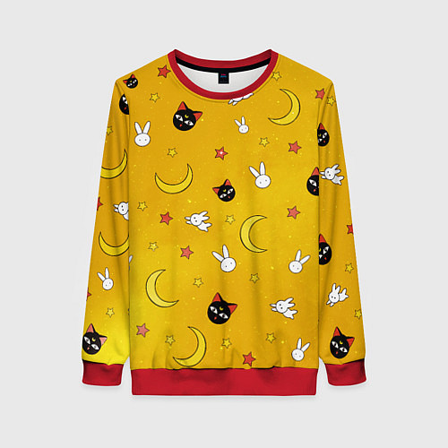 Женский свитшот СЕЙЛОР МУН / 3D-Красный – фото 1