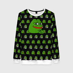 Свитшот женский Frog Pepe, цвет: 3D-белый