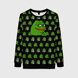 Свитшот женский Frog Pepe, цвет: 3D-черный