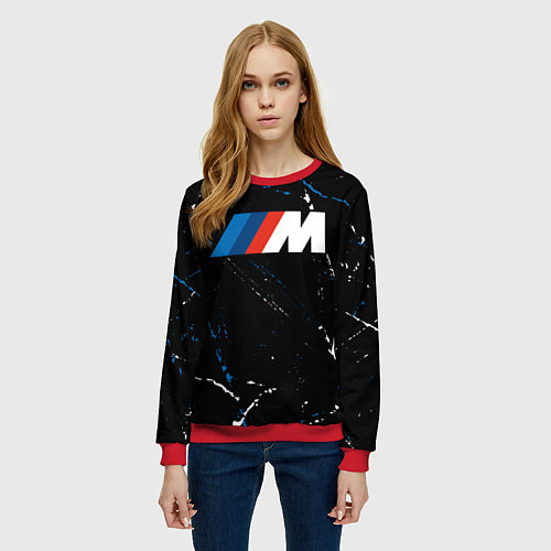 Женский свитшот BMW БМВ / 3D-Красный – фото 3