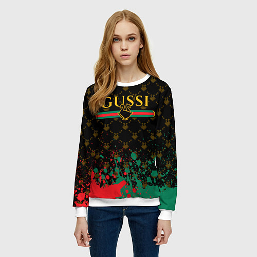 Женский свитшот GUSSI ГУСИ / 3D-Белый – фото 3