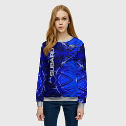 Свитшот женский Subaru, цвет: 3D-меланж — фото 2