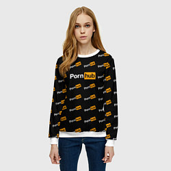 Свитшот женский Porn Hub, цвет: 3D-белый — фото 2