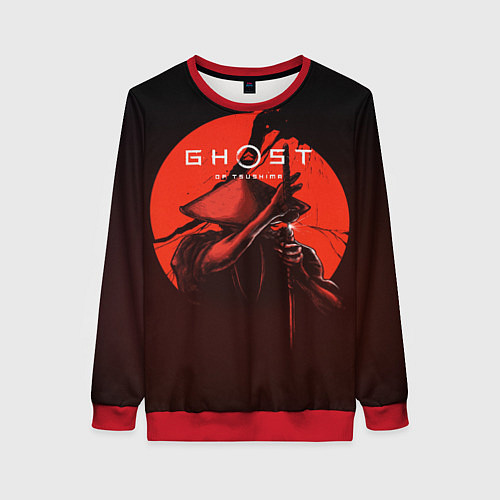 Женский свитшот Ghost of Tsushima / 3D-Красный – фото 1