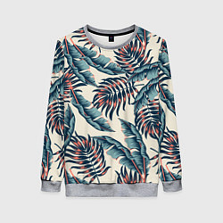 Свитшот женский Тихие тропики, цвет: 3D-меланж