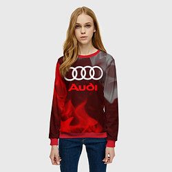 Свитшот женский AUDI АУДИ, цвет: 3D-красный — фото 2
