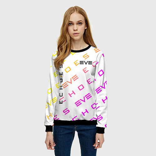 Женский свитшот EVE ECHOES ИВ ЭХО / 3D-Черный – фото 3
