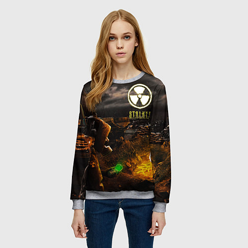 Женский свитшот Stalker 2 / 3D-Меланж – фото 3