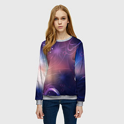 Свитшот женский Абстракция, цвет: 3D-меланж — фото 2