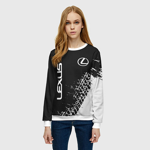 Женский свитшот LEXUS ЛЕКСУС / 3D-Белый – фото 3