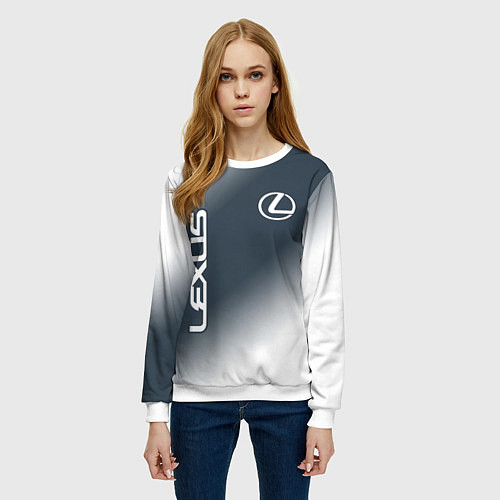 Женский свитшот LEXUS ЛЕКСУС / 3D-Белый – фото 3