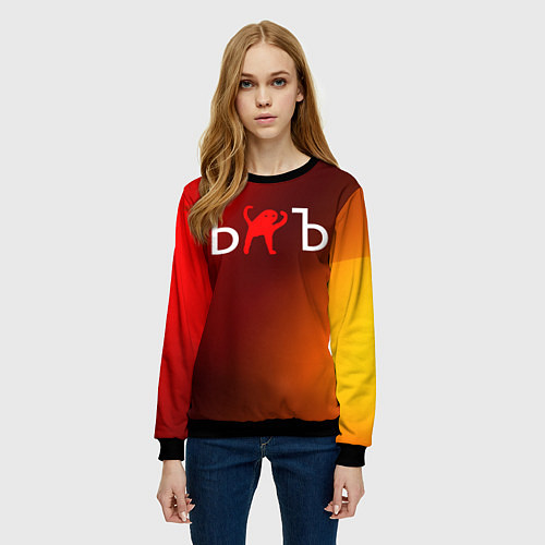 Женский свитшот ЪУЪ СЪУКА / 3D-Черный – фото 3