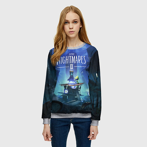 Женский свитшот Little Nightmares 2 / 3D-Меланж – фото 3