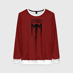 Свитшот женский Marilyn Manson, цвет: 3D-белый