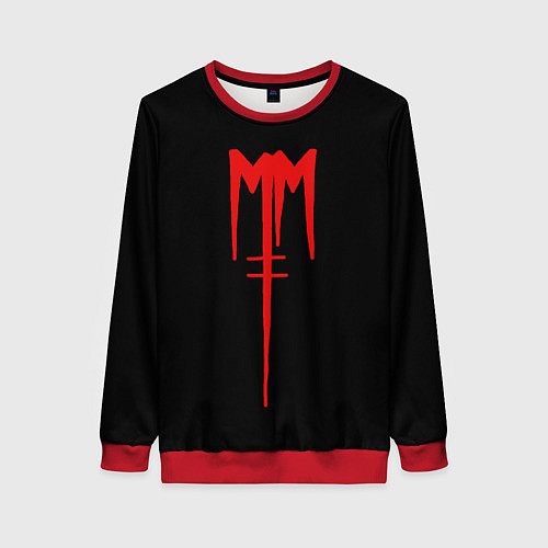 Женский свитшот Marilyn Manson / 3D-Красный – фото 1