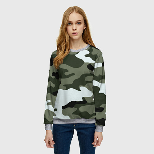 Женский свитшот Camouflage 2 / 3D-Меланж – фото 3