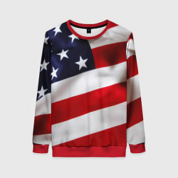 Свитшот женский США USA, цвет: 3D-красный