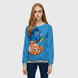 Свитшот женский Nemo, цвет: 3D-меланж — фото 2
