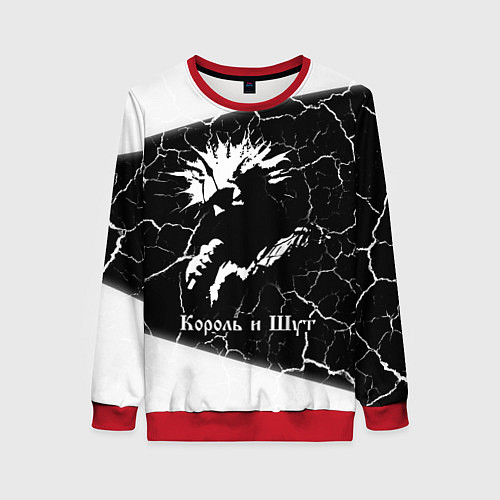 Женский свитшот КОРОЛЬ И ШУТ / 3D-Красный – фото 1