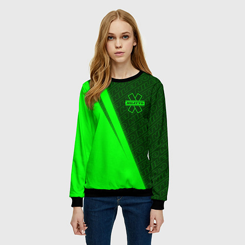 Женский свитшот НИЛЕТТО Niletto / 3D-Черный – фото 3