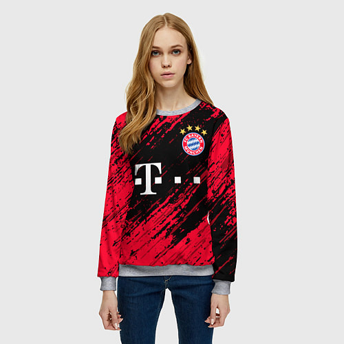Женский свитшот BAYERN MUNCHEN БАВАРИЯ / 3D-Меланж – фото 3