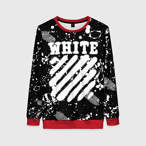 Женский свитшот Off white / 3D-Красный – фото 1