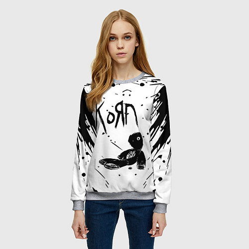 Женский свитшот Korn / 3D-Меланж – фото 3