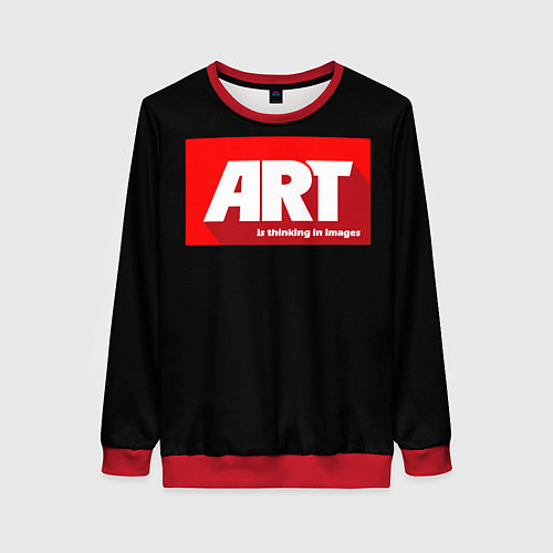 Женский свитшот Art red / 3D-Красный – фото 1