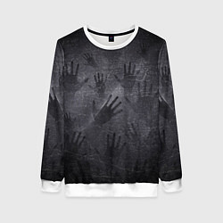 Свитшот женский ЛАДОНИ УШЕДШИХ, цвет: 3D-белый