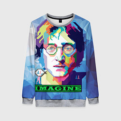 Свитшот женский Джон Леннон Imagine, цвет: 3D-меланж