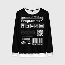 Свитшот женский Programmer, цвет: 3D-белый