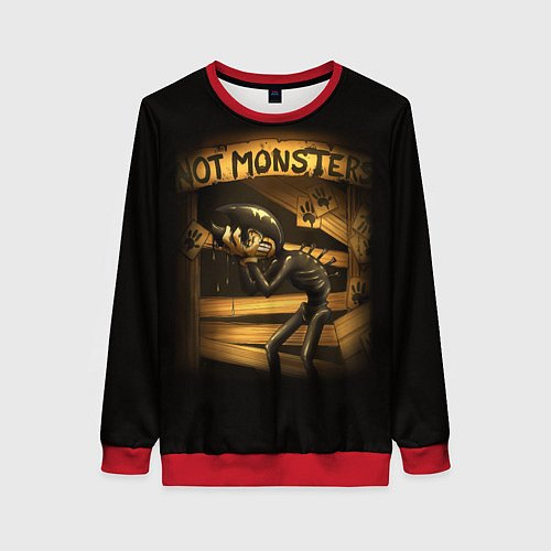 Женский свитшот Bendy And The Ink Machine / 3D-Красный – фото 1