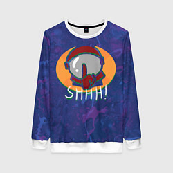 Свитшот женский Among us shhhhh, цвет: 3D-белый