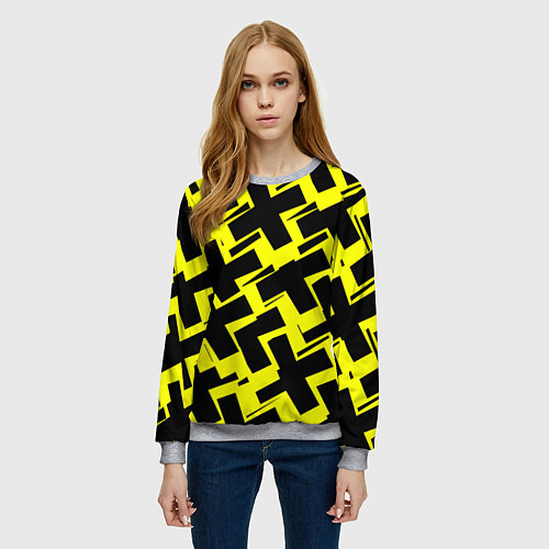 Женский свитшот Background / 3D-Меланж – фото 3