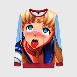 Свитшот женский SAILOR MOON AHEGAO, цвет: 3D-красный